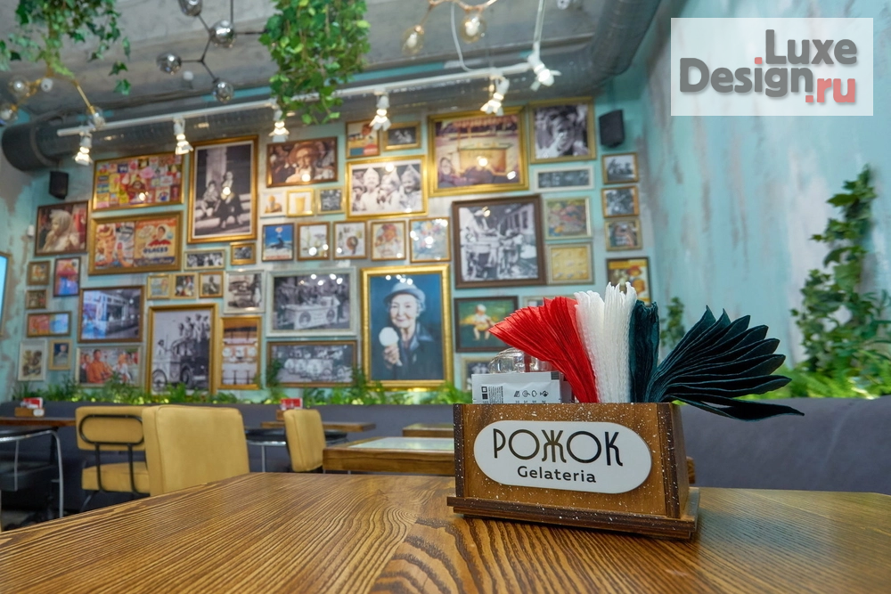 Дизайн интерьера кафе "Gelateria Рожок, г. Казань" (фото 10)