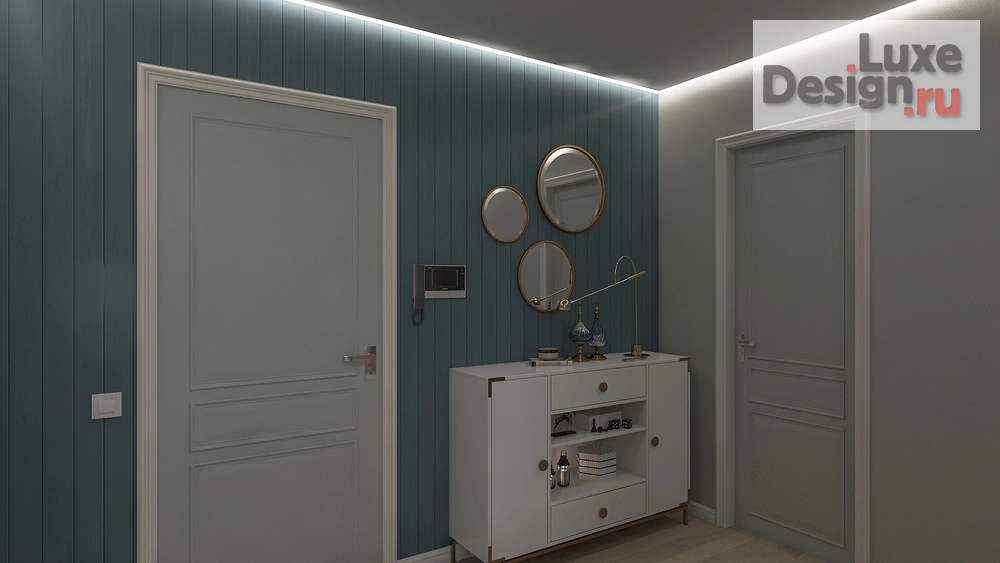 Дизайн интерьера однокомнатной квартиры "Однокомнатная квартира «ИНДИГО» " (фото 2)