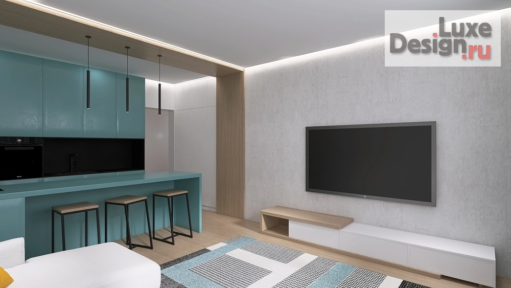 Дизайн интерьера трехкомнатной квартиры "Концептуальный дизайн интерьера трех комнатной квартиры дополнен 3д туром с виртуальной реальностью." (фото 5)