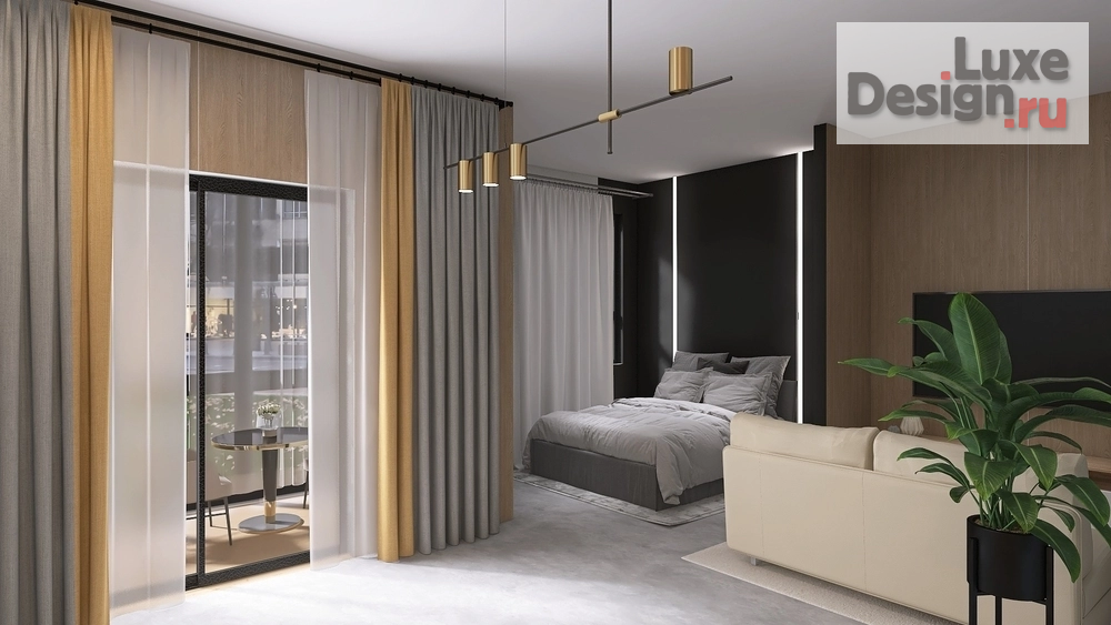 Дизайн интерьера квартиры студии "Квартира студия в элитном жилом комплексе в Казахстане" (фото 2)