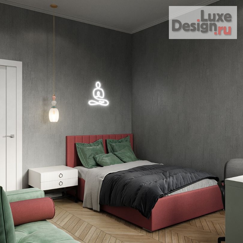 Дизайн интерьера двухкомнатной квартиры "Green space" (фото 7)