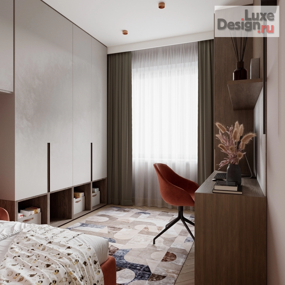 Дизайн интерьера двухкомнатной квартиры "Квартира для семьи из трёх человек" (фото 16)