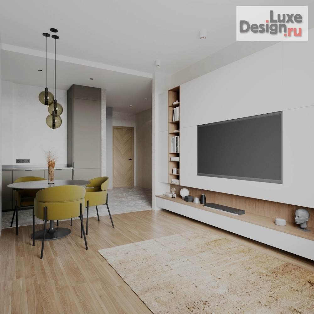 Дизайн интерьера двухкомнатной квартиры "Квартира для семьи из трёх человек" (фото 6)