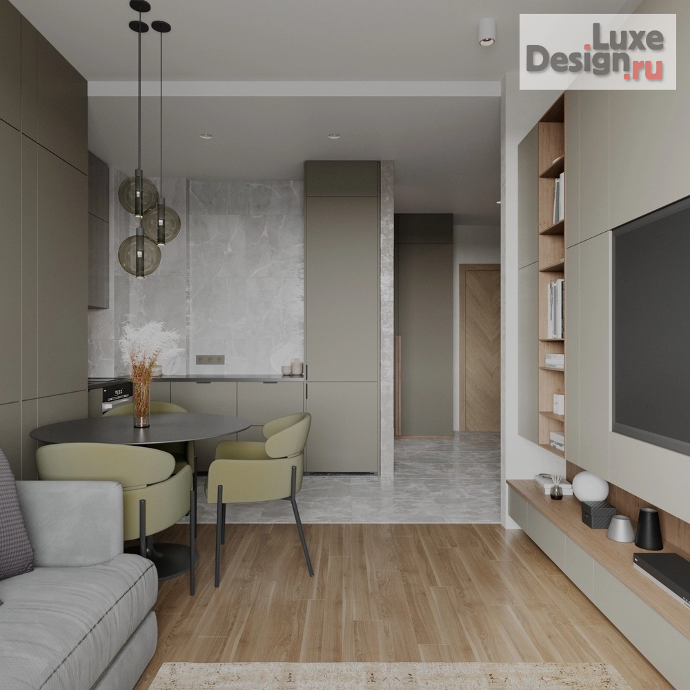 Дизайн интерьера двухкомнатной квартиры "Квартира для семьи из трёх человек" (фото 7)