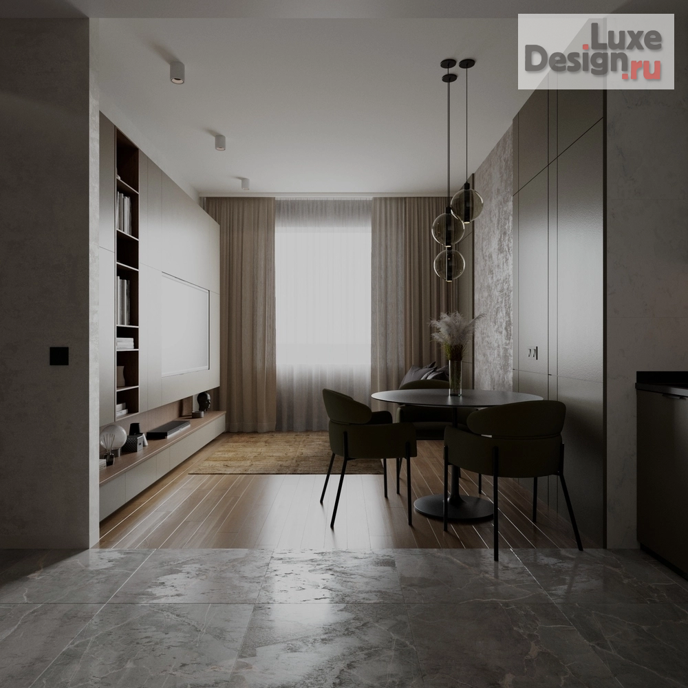 Дизайн интерьера двухкомнатной квартиры "Квартира для семьи из трёх человек" (фото 9)