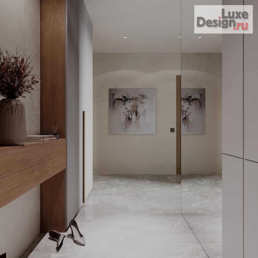 Дизайн интерьера двухкомнатной квартиры "Квартира для семьи из трёх человек" (фото 2)