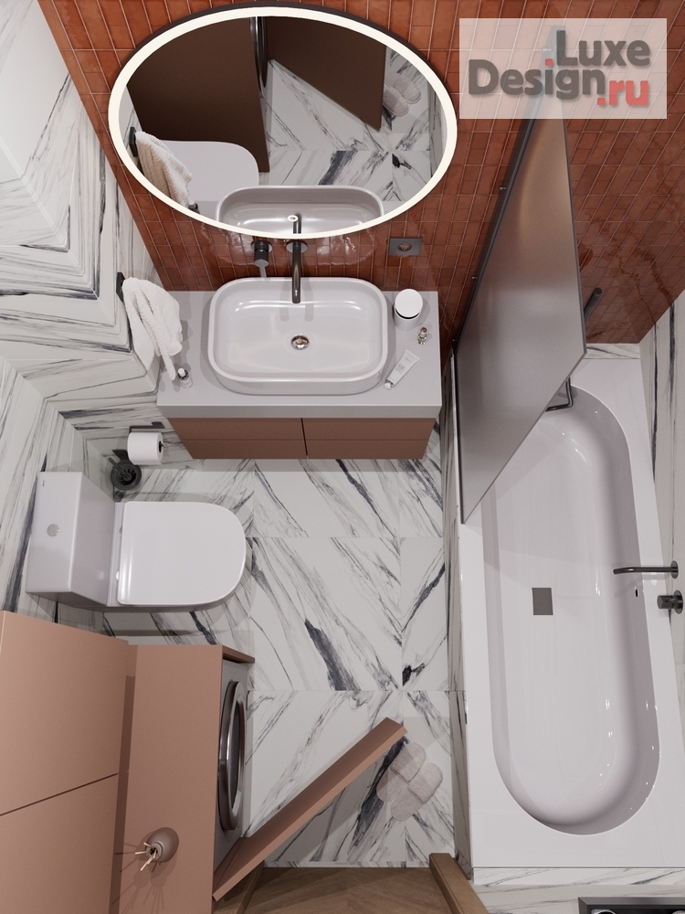 Дизайн интерьера двухкомнатной квартиры "Квартира для семьи из трёх человек" (фото 23)