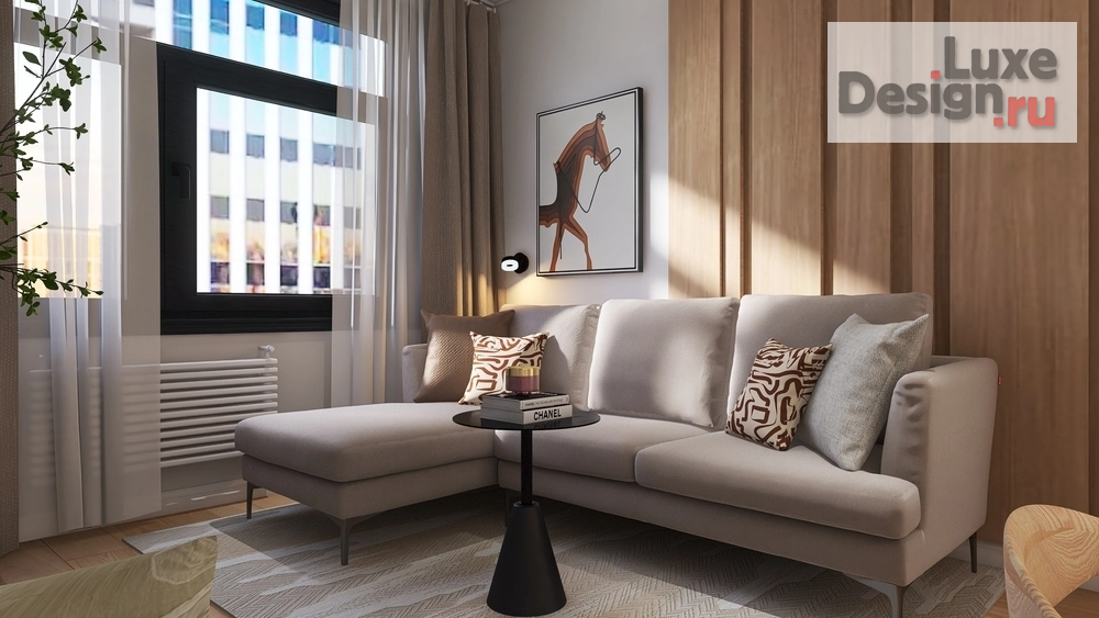 Дизайн интерьера трехкомнатной квартиры "Проект "Запрещено запрещать" ЖК «Headliner» 68 кв.м Москва" (фото 4)