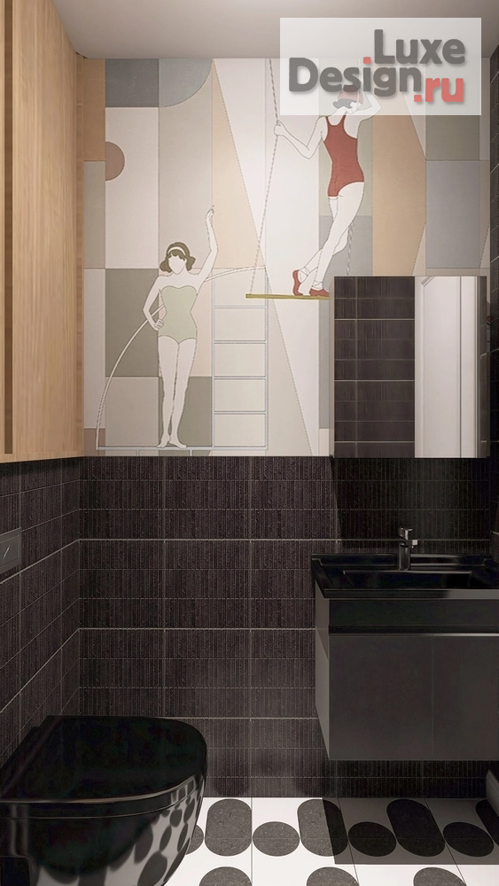 Дизайн интерьера трехкомнатной квартиры "Проект "Запрещено запрещать" ЖК «Headliner» 68 кв.м Москва" (фото 24)