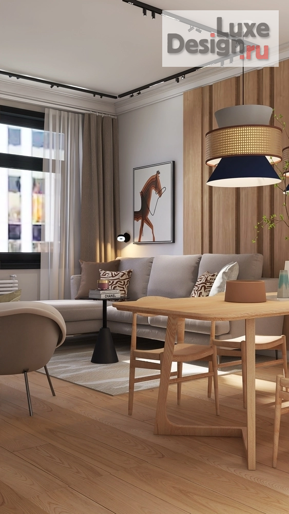 Дизайн интерьера трехкомнатной квартиры "Проект "Запрещено запрещать" ЖК «Headliner» 68 кв.м Москва" (фото 5)