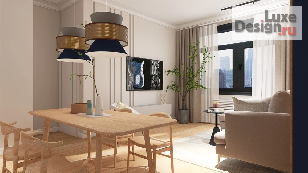 Дизайн интерьера трехкомнатной квартиры "Проект "Запрещено запрещать" ЖК «Headliner» 68 кв.м Москва" (фото 9)