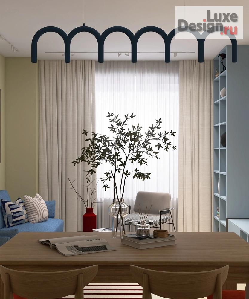 Дизайн интерьера однокомнатной квартиры "Жизнерадостная квартира 57 кв. м. в Москве" (фото 10)