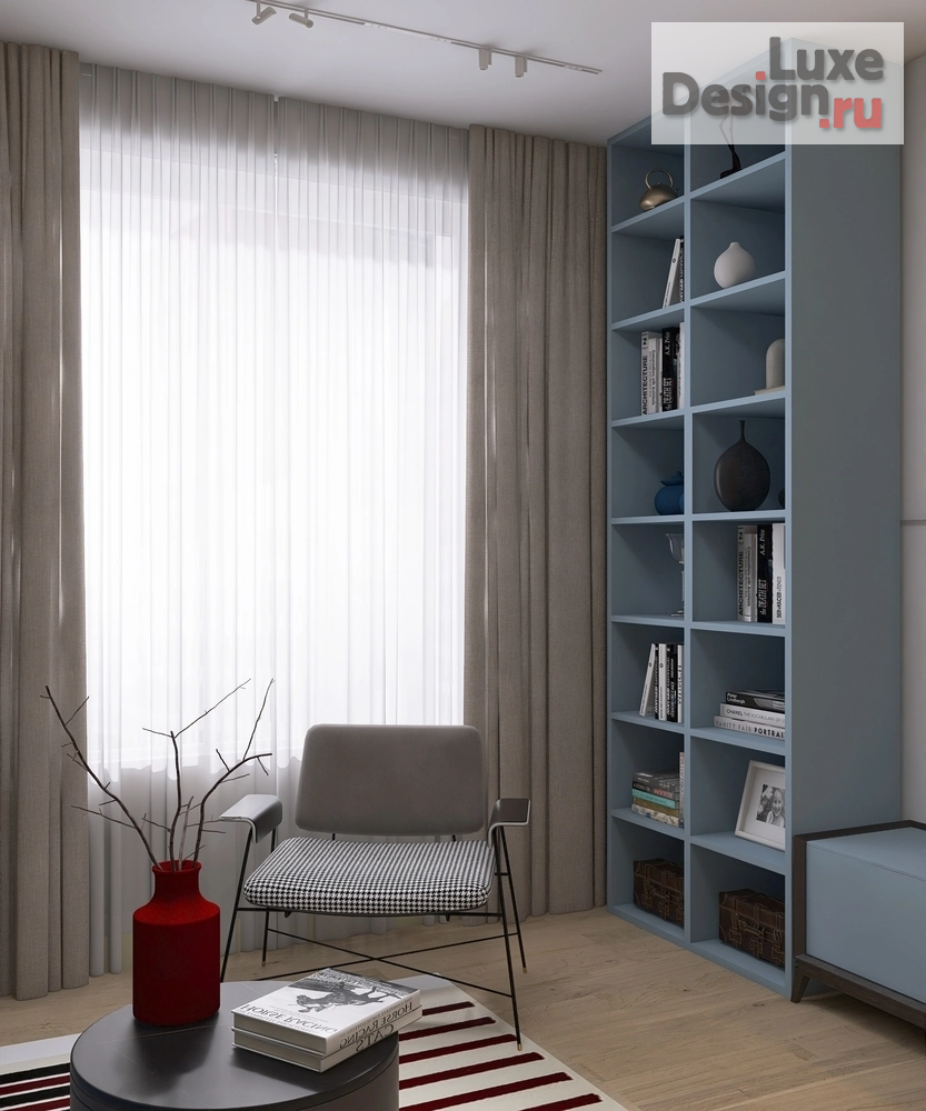 Дизайн интерьера однокомнатной квартиры "Жизнерадостная квартира 57 кв. м. в Москве" (фото 5)