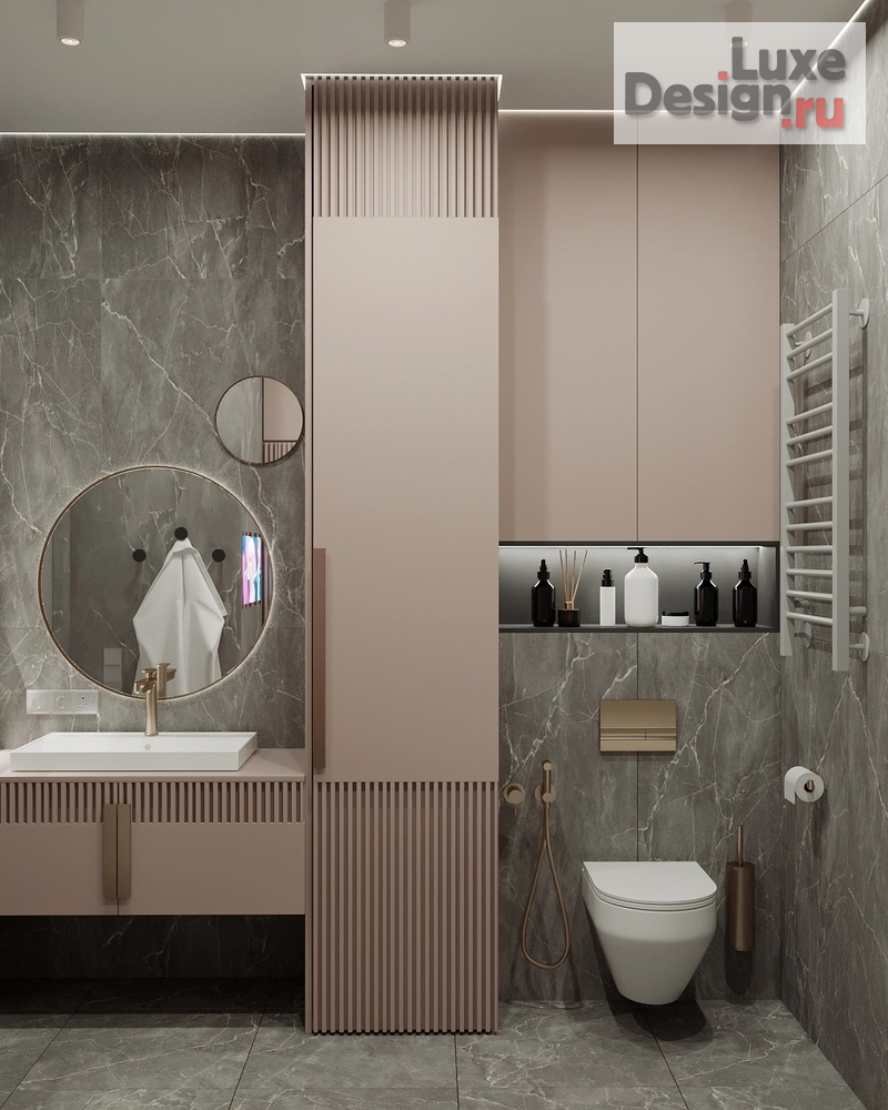 Дизайн интерьера трехкомнатной квартиры "Дизайн-проект кварты в современном стиле. ЖК "Испанские кварталы"" (фото 14)