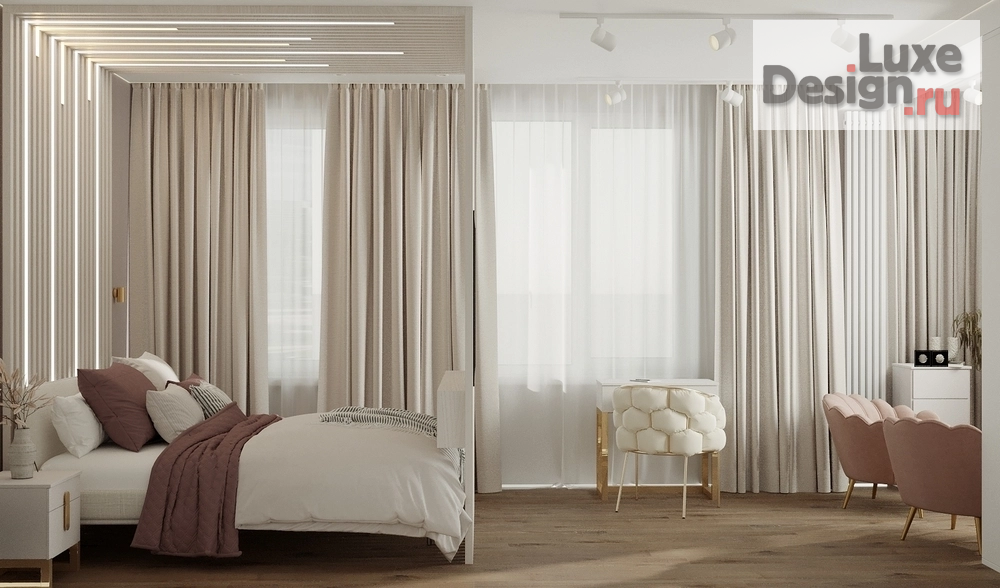 Дизайн интерьера трехкомнатной квартиры "Дизайн-проект кварты в современном стиле. ЖК "Испанские кварталы"" (фото 33)