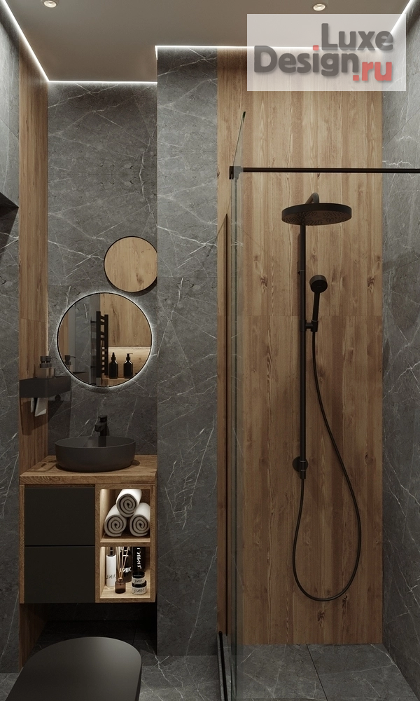 Дизайн интерьера трехкомнатной квартиры "Дизайн-проект кварты в современном стиле. ЖК "Испанские кварталы"" (фото 36)