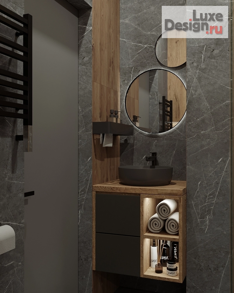 Дизайн интерьера трехкомнатной квартиры "Дизайн-проект кварты в современном стиле. ЖК "Испанские кварталы"" (фото 37)