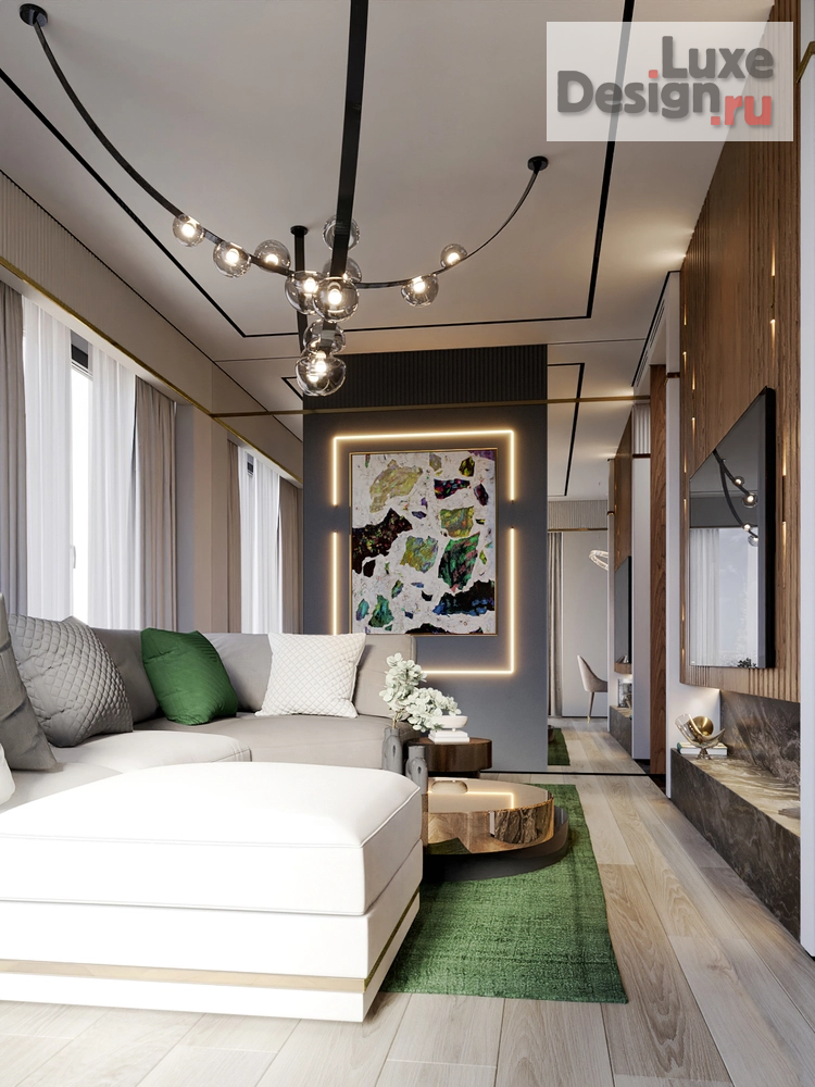 Дизайн интерьера четырехкомнатной квартиры "Квартира ЖК Праймпарк" (фото 10)