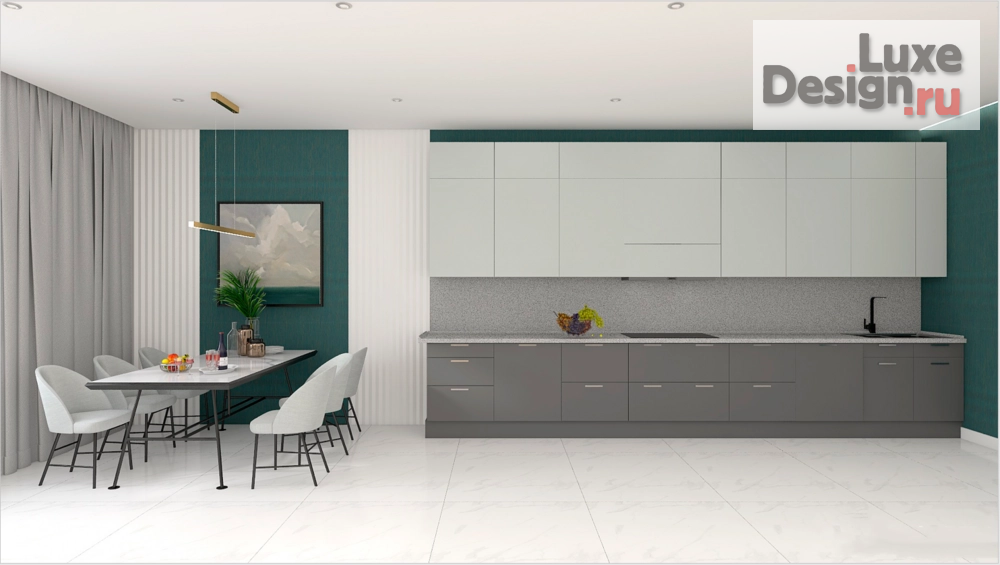 Дизайн интерьера гостиной "Кухня-гостиная" (фото 1)