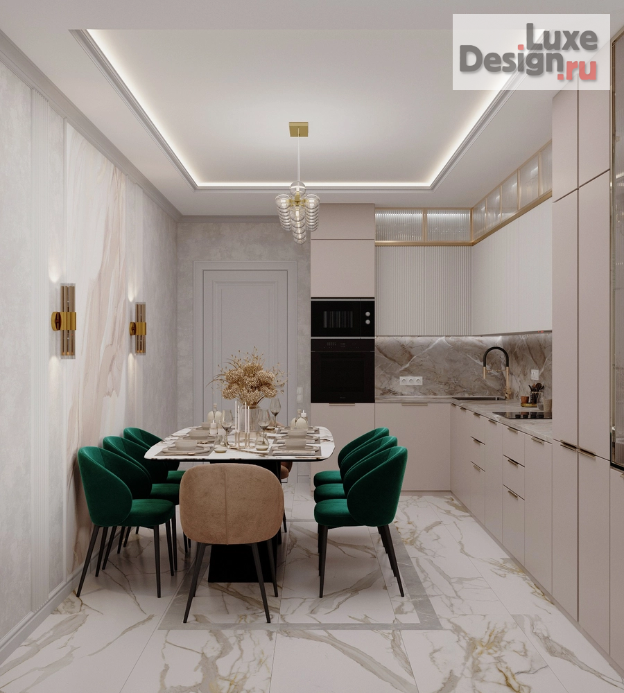 Дизайн интерьера трехкомнатной квартиры "ЖК Headliner (108 m²)" (фото 6) от дизайнера Шуманская Дарья Дизайн интерьера трехкомнатной квартиры "ЖК Headliner (108 m²)" (фото 6)