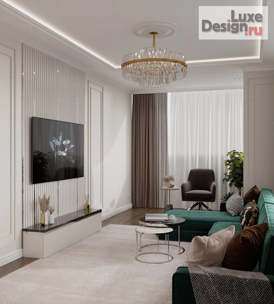 Дизайн интерьера трехкомнатной квартиры "ЖК Headliner (108 m²)" (фото 26) от дизайнера Шуманская Дарья Дизайн интерьера трехкомнатной квартиры "ЖК Headliner (108 m²)" (фото 26)