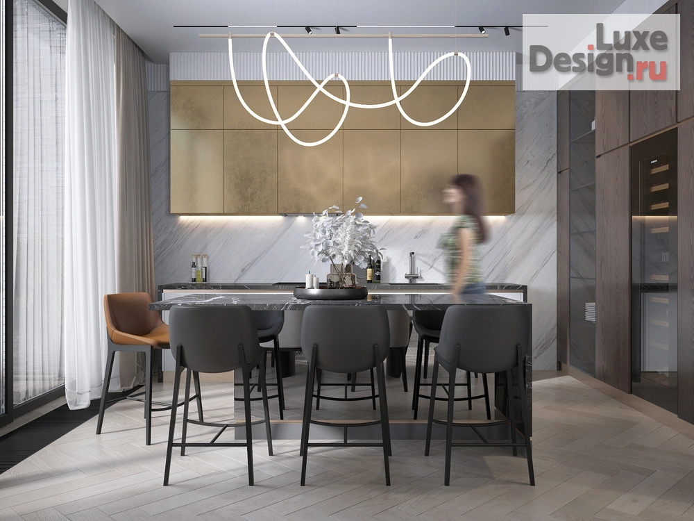 Дизайн интерьера трехкомнатной квартиры "ЖК Вишневый сад" (фото 2)