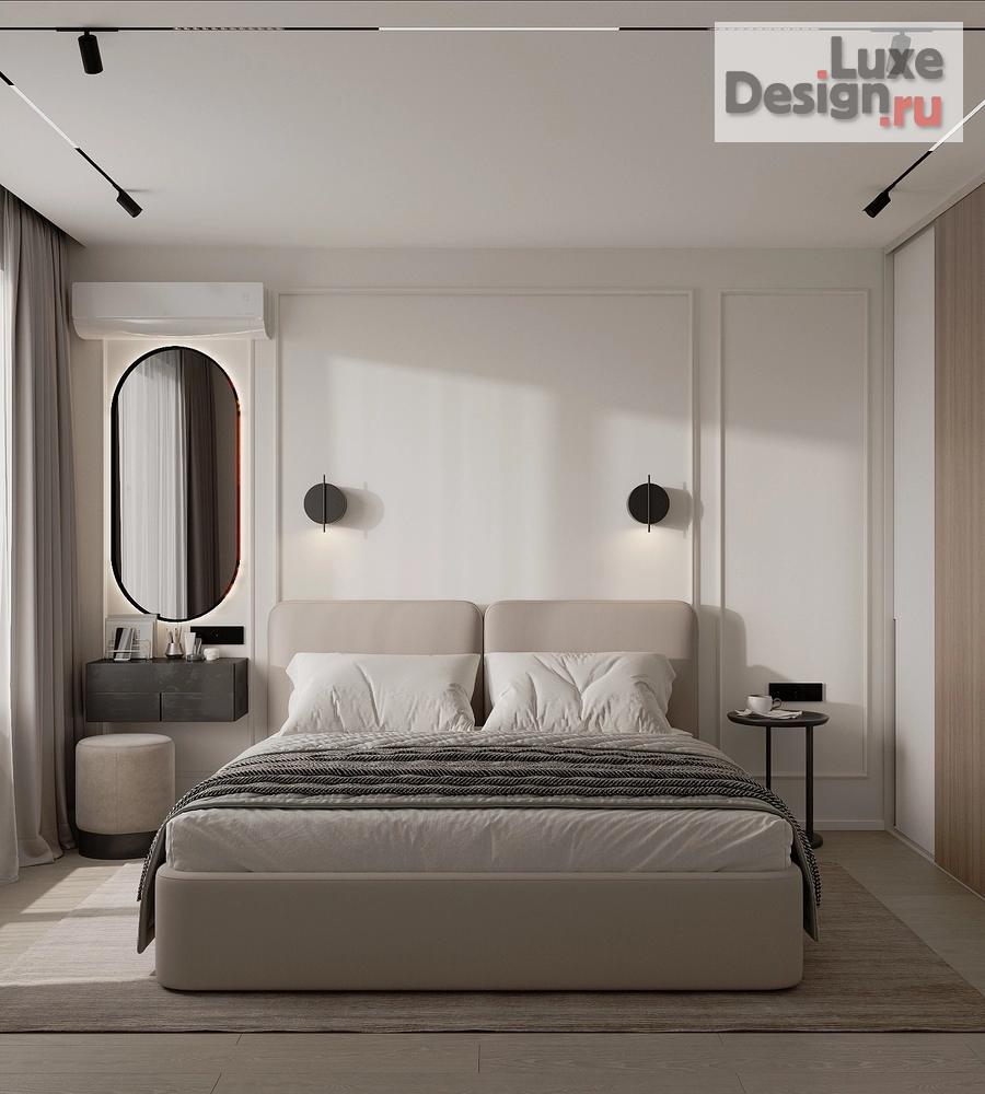 Дизайн интерьера квартиры студии "Дизайн спальни (12,53 m²)" (фото 1)