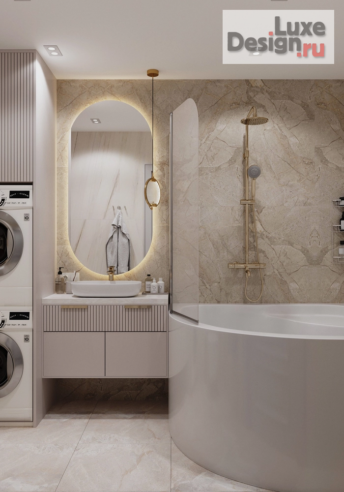 Дизайн интерьера трехкомнатной квартиры "ЖК Headliner (108 m²)" (фото 9) от дизайнера Шуманская Дарья Дизайн интерьера трехкомнатной квартиры "ЖК Headliner (108 m²)" (фото 9)