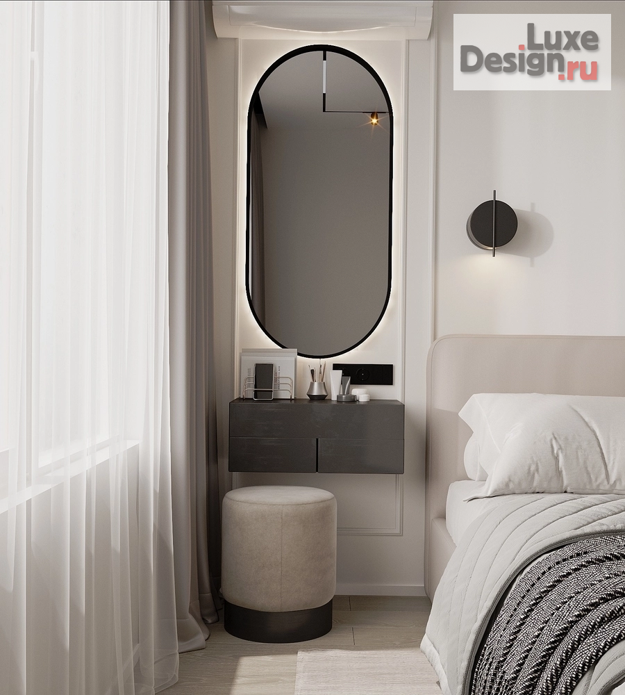 Дизайн интерьера квартиры студии "Дизайн спальни (12,53 m²)" (фото 2)