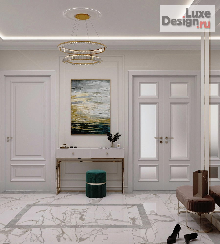 Дизайн интерьера трехкомнатной квартиры "ЖК Headliner (108 m²)" (фото 3) от дизайнера Шуманская Дарья Дизайн интерьера трехкомнатной квартиры "ЖК Headliner (108 m²)" (фото 3)