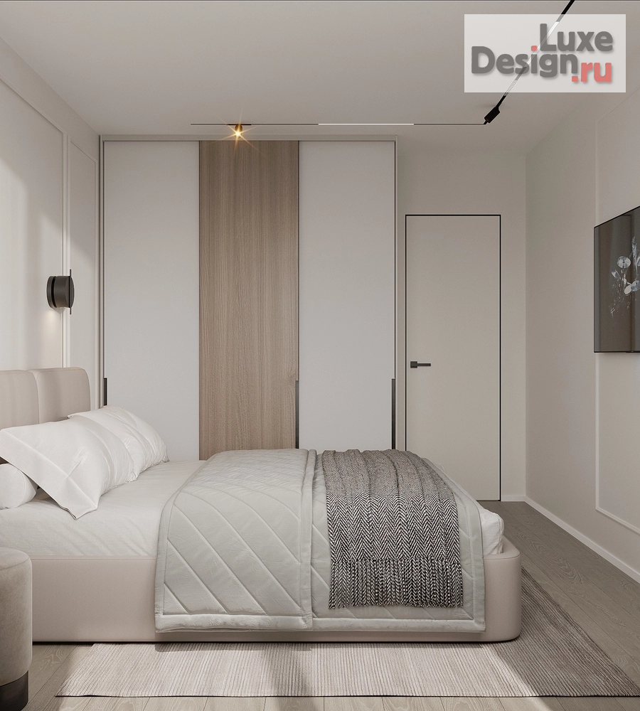 Дизайн интерьера квартиры студии "Дизайн спальни (12,53 m²)" (фото 4)