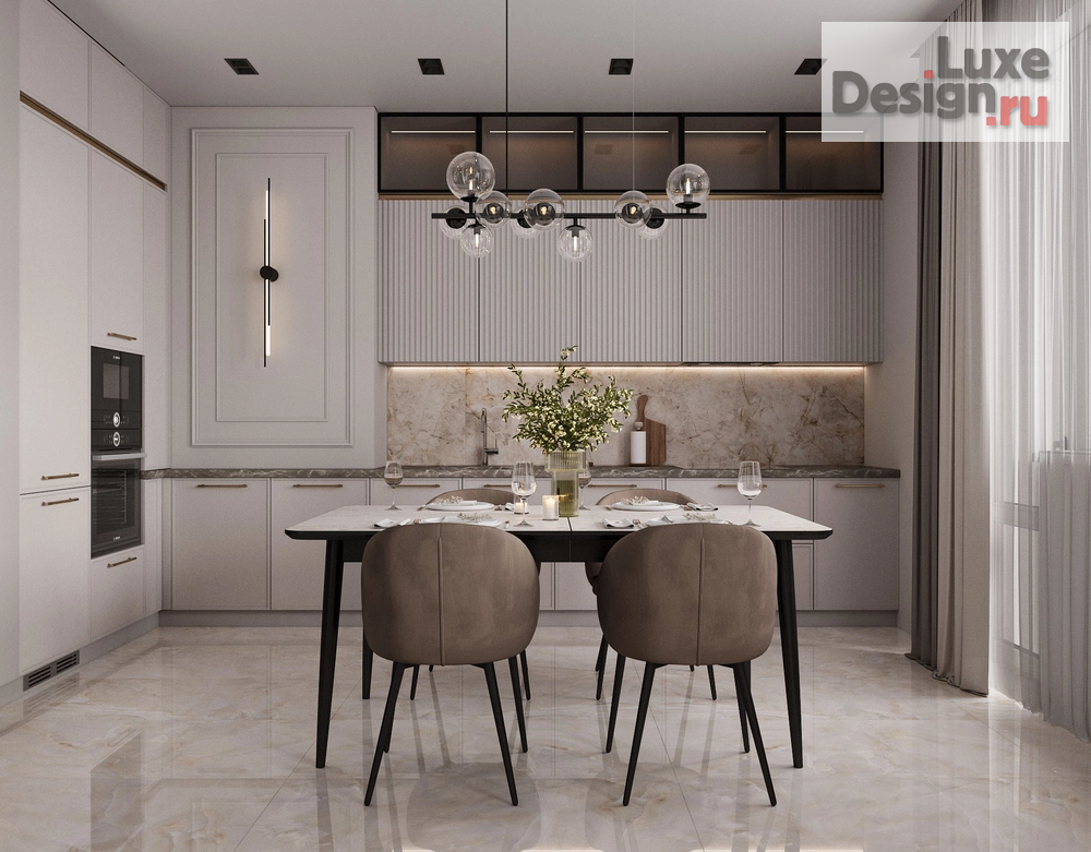 Дизайн интерьера двухкомнатной квартиры "ЖК PRIMAVERA (86,5 m²)" (фото 2)