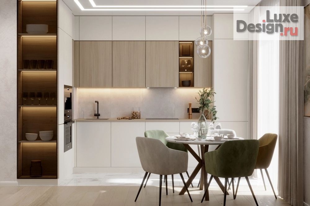 Дизайн интерьера двухкомнатной квартиры "ЖК МЕТРОПОЛИЯ (55 m²)" (фото 4)