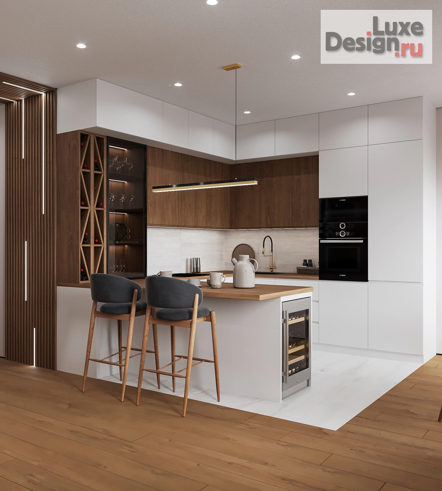 Дизайн интерьера трехкомнатной квартиры "Минималистичная простота" (фото 3)