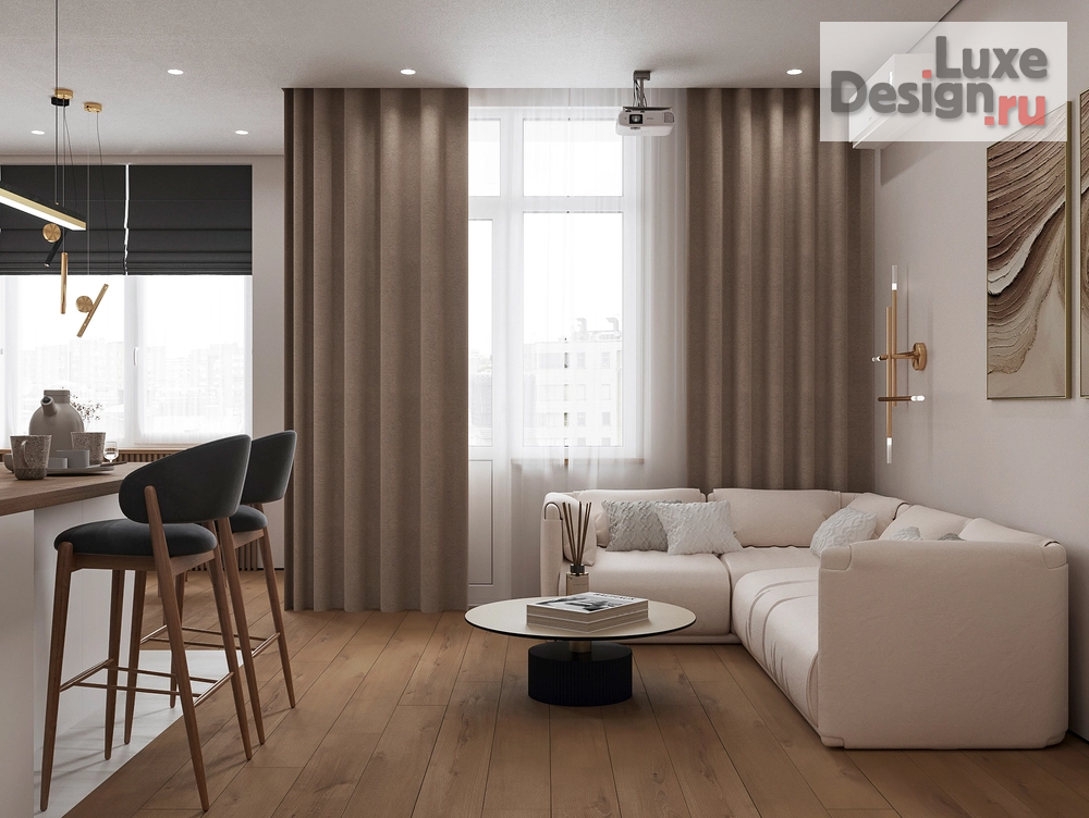 Дизайн интерьера трехкомнатной квартиры "Минималистичная простота" (фото 5)