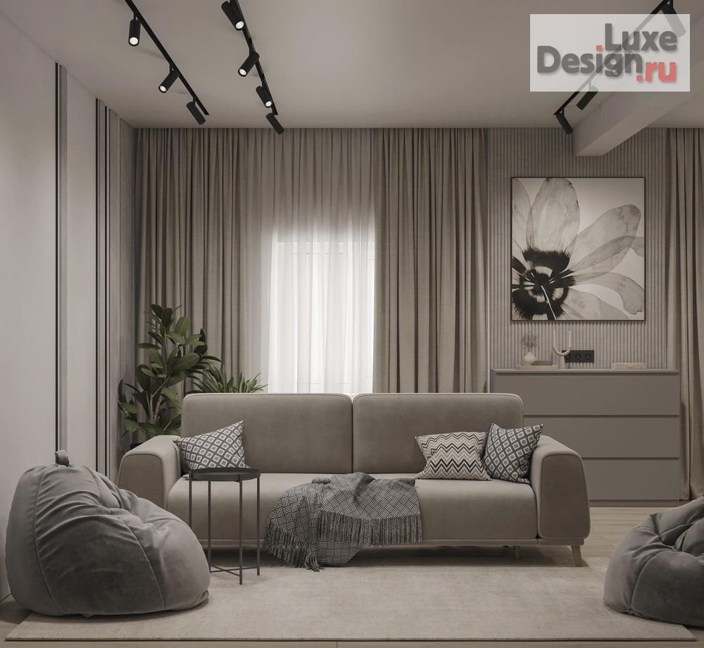 Дизайн интерьера четырехкомнатной квартиры "Минималистичный дизайн-проект большой квартиры" (фото 2) от дизайнера Меньшикова Дарья Павловна Дизайн интерьера четырехкомнатной квартиры "Минималистичный дизайн-проект большой квартиры" (фото 2)