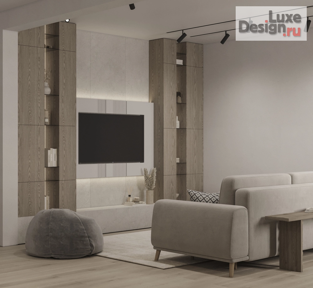 Дизайн интерьера четырехкомнатной квартиры "Минималистичный дизайн-проект большой квартиры" (фото 4) от дизайнера Меньшикова Дарья Павловна Дизайн интерьера четырехкомнатной квартиры "Минималистичный дизайн-проект большой квартиры" (фото 4)