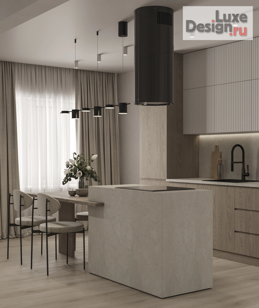 Дизайн интерьера четырехкомнатной квартиры "Минималистичный дизайн-проект большой квартиры" (фото 6) от дизайнера Меньшикова Дарья Павловна Дизайн интерьера четырехкомнатной квартиры "Минималистичный дизайн-проект большой квартиры" (фото 6)