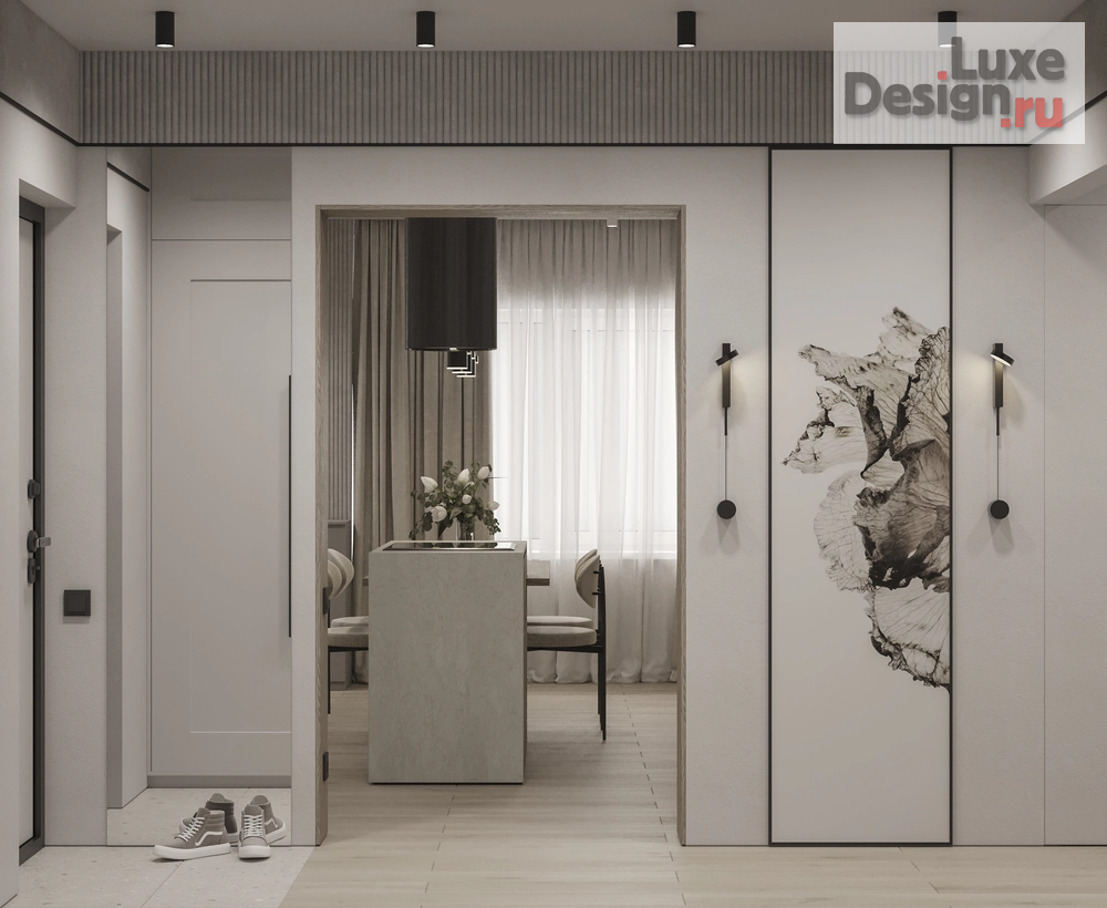 Дизайн интерьера четырехкомнатной квартиры "Минималистичный дизайн-проект большой квартиры" (фото 11) от дизайнера Меньшикова Дарья Павловна Дизайн интерьера четырехкомнатной квартиры "Минималистичный дизайн-проект большой квартиры" (фото 11)