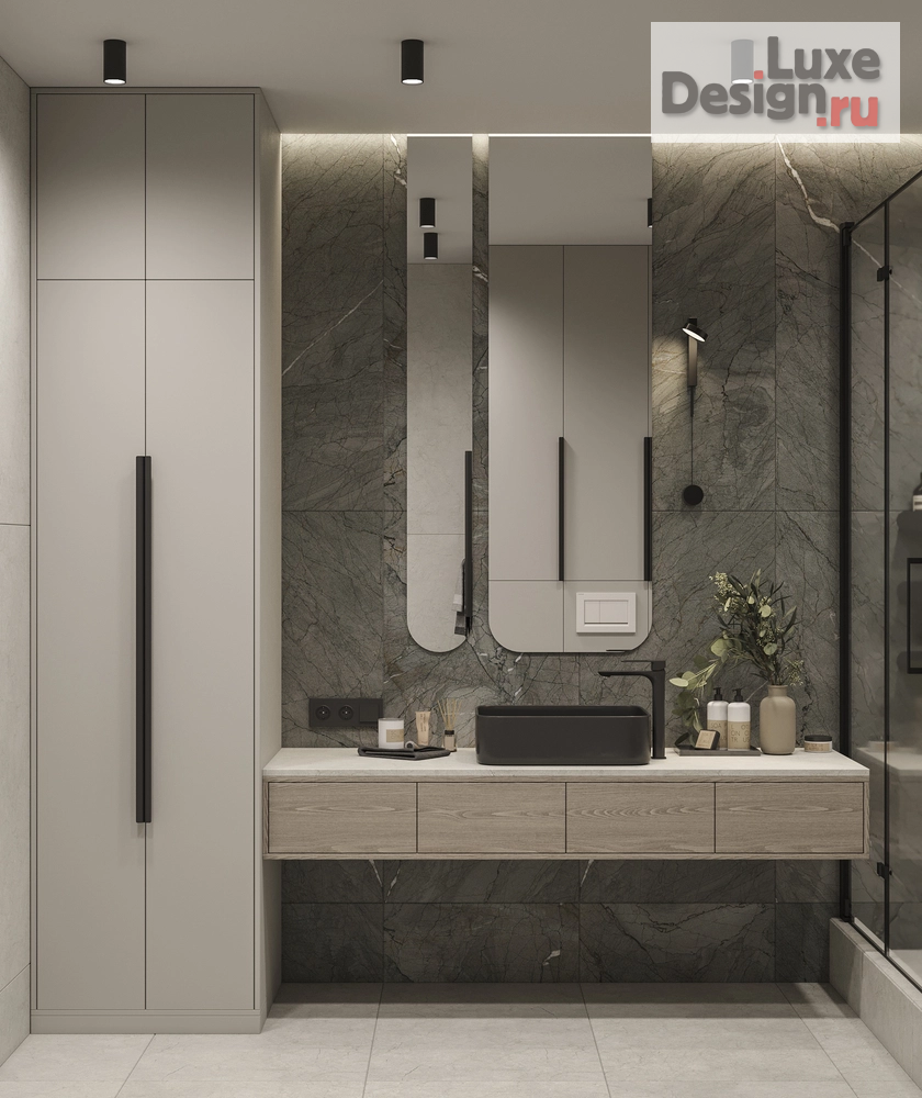 Дизайн интерьера четырехкомнатной квартиры "Минималистичный дизайн-проект большой квартиры" (фото 20) от дизайнера Меньшикова Дарья Павловна Дизайн интерьера четырехкомнатной квартиры "Минималистичный дизайн-проект большой квартиры" (фото 20)