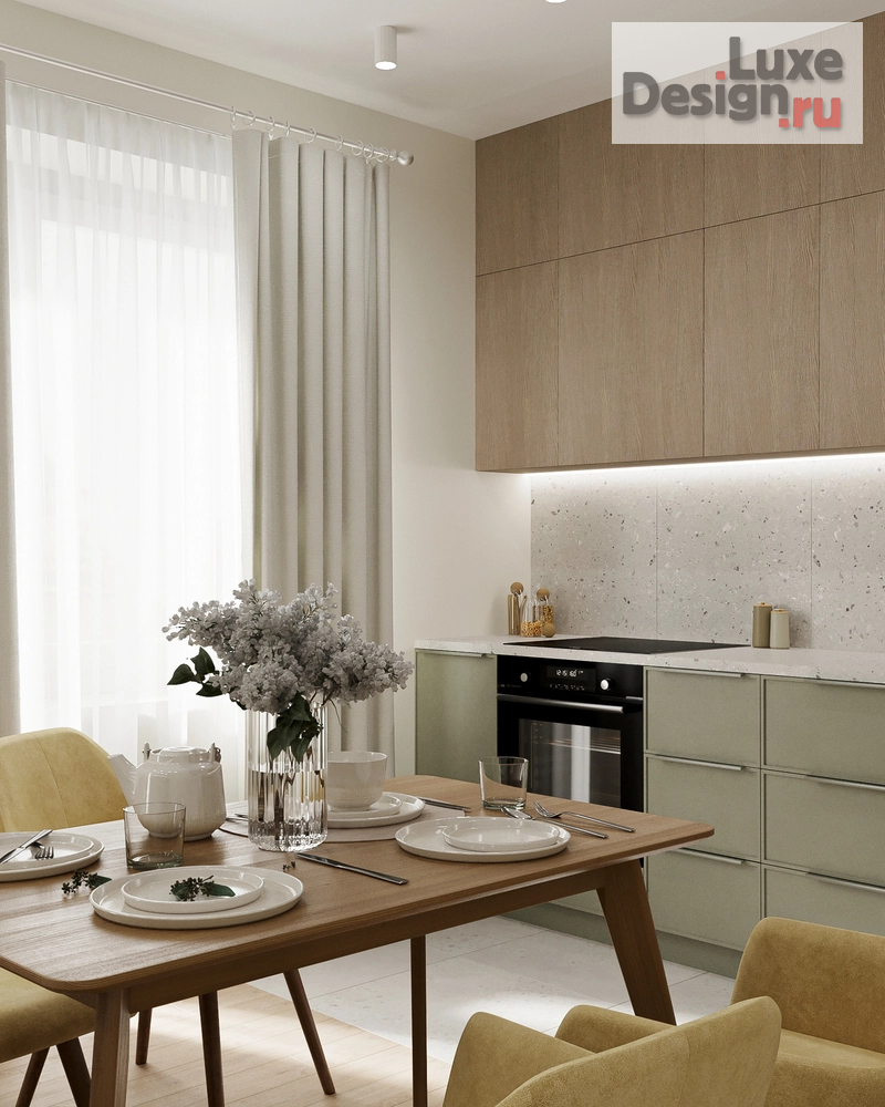 Дизайн интерьера гостиной "Яркий проект кухни-гостиной" (фото 5)