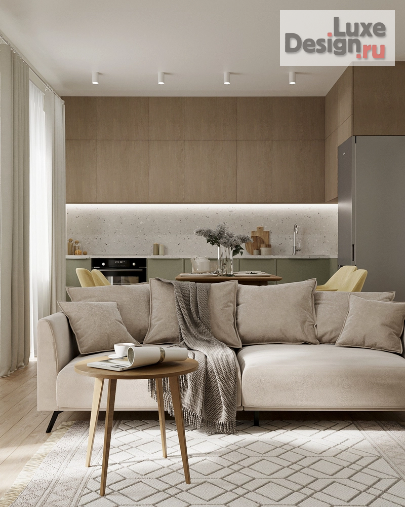 Дизайн интерьера гостиной "Яркий проект кухни-гостиной" (фото 6)