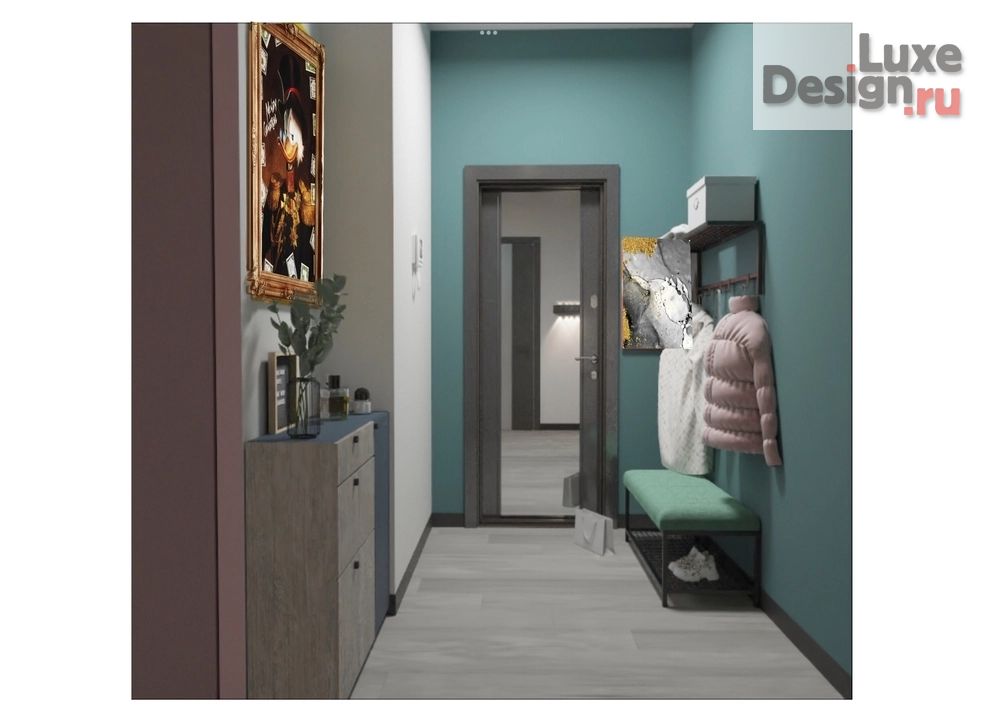 Дизайн интерьера двухкомнатной квартиры "Квартира для девушки" (фото 8) от дизайнера Чумарина Татьяна Алексеевна Дизайн интерьера двухкомнатной квартиры "Квартира для девушки" (фото 8)