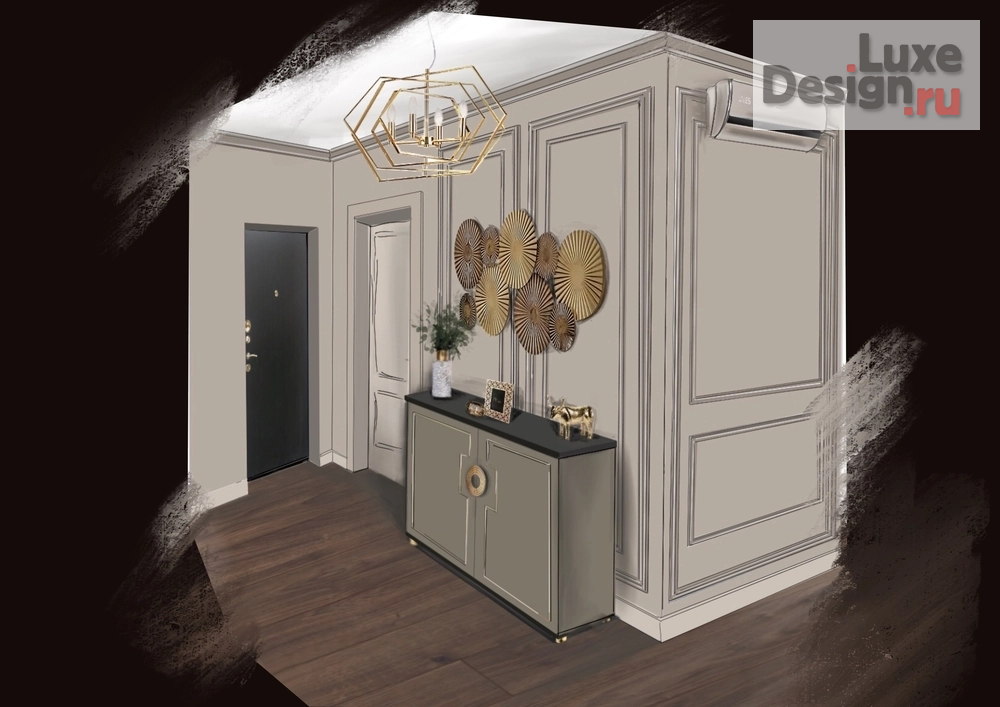 Дизайн интерьера трехкомнатной квартиры "Эскизный дизайн-проект" (фото 3)