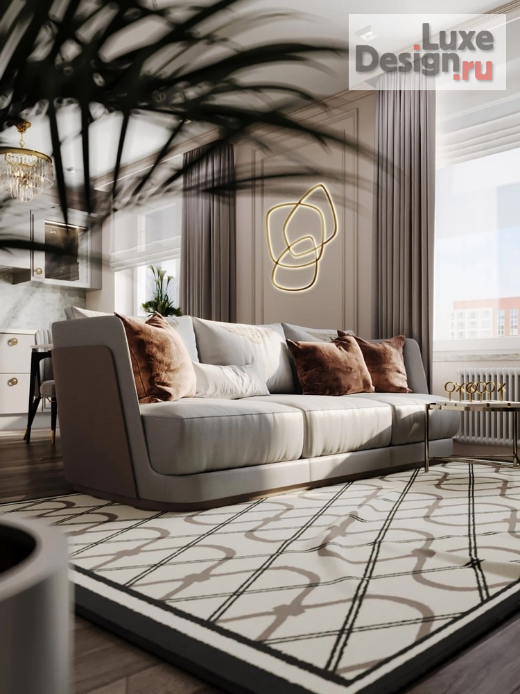 Дизайн интерьера двухкомнатной квартиры "Эстетика современной классики" (фото 8)