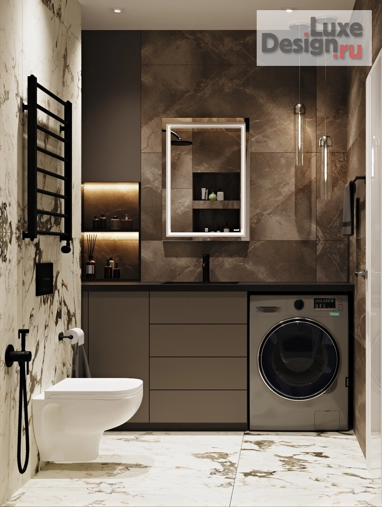 Дизайн интерьера трехкомнатной квартиры "Квартира ЖК "Семейный" Нижегородская обл." (фото 11) от дизайнера Отнюкова Оксана Дизайн интерьера трехкомнатной квартиры "Квартира ЖК "Семейный" Нижегородская обл." (фото 11)