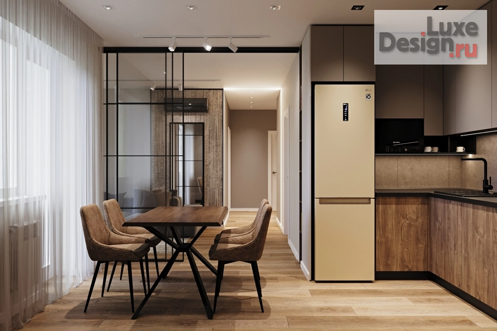 Дизайн интерьера трехкомнатной квартиры "Квартира ЖК "Семейный" Нижегородская обл." (фото 4) от дизайнера Отнюкова Оксана Дизайн интерьера трехкомнатной квартиры "Квартира ЖК "Семейный" Нижегородская обл." (фото 4)