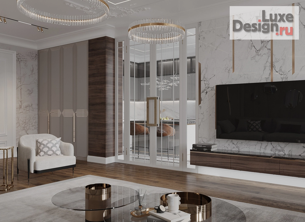 Дизайн интерьера трехкомнатной квартиры "Современная классика" (фото 8)