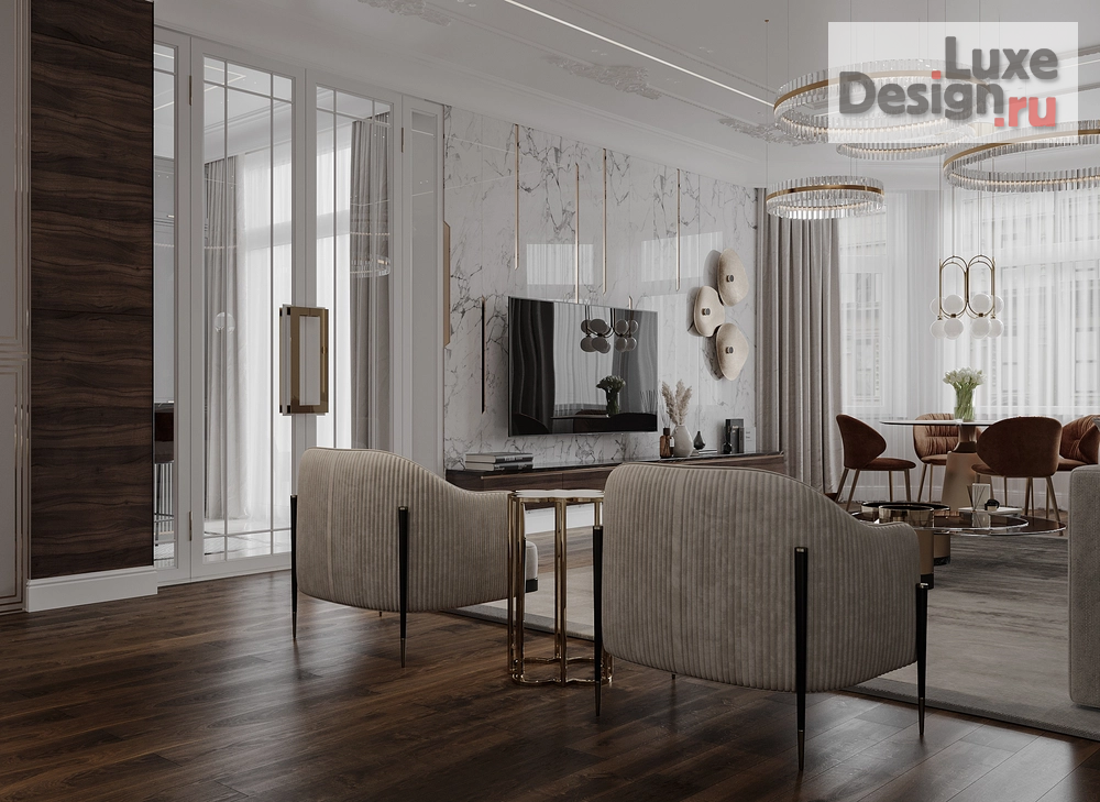 Дизайн интерьера трехкомнатной квартиры "Современная классика" (фото 9)