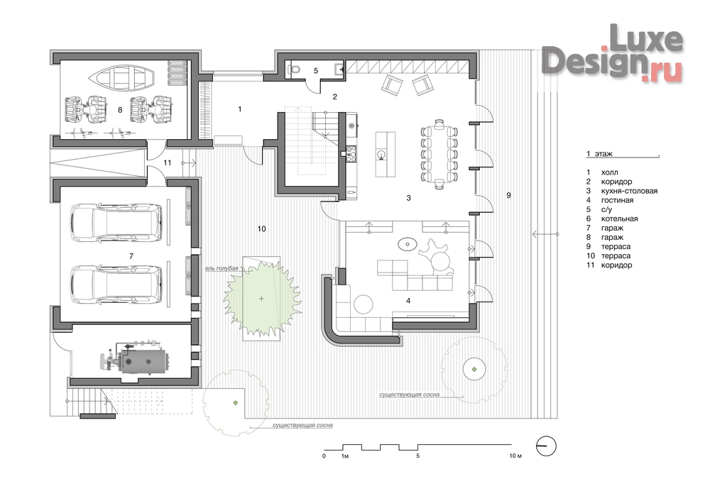 Частная архитектура "Загородная вилла под Звенигородом" (фото 16)